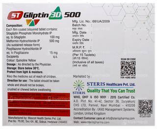 St Gliptin 3D 500 Tablet 15